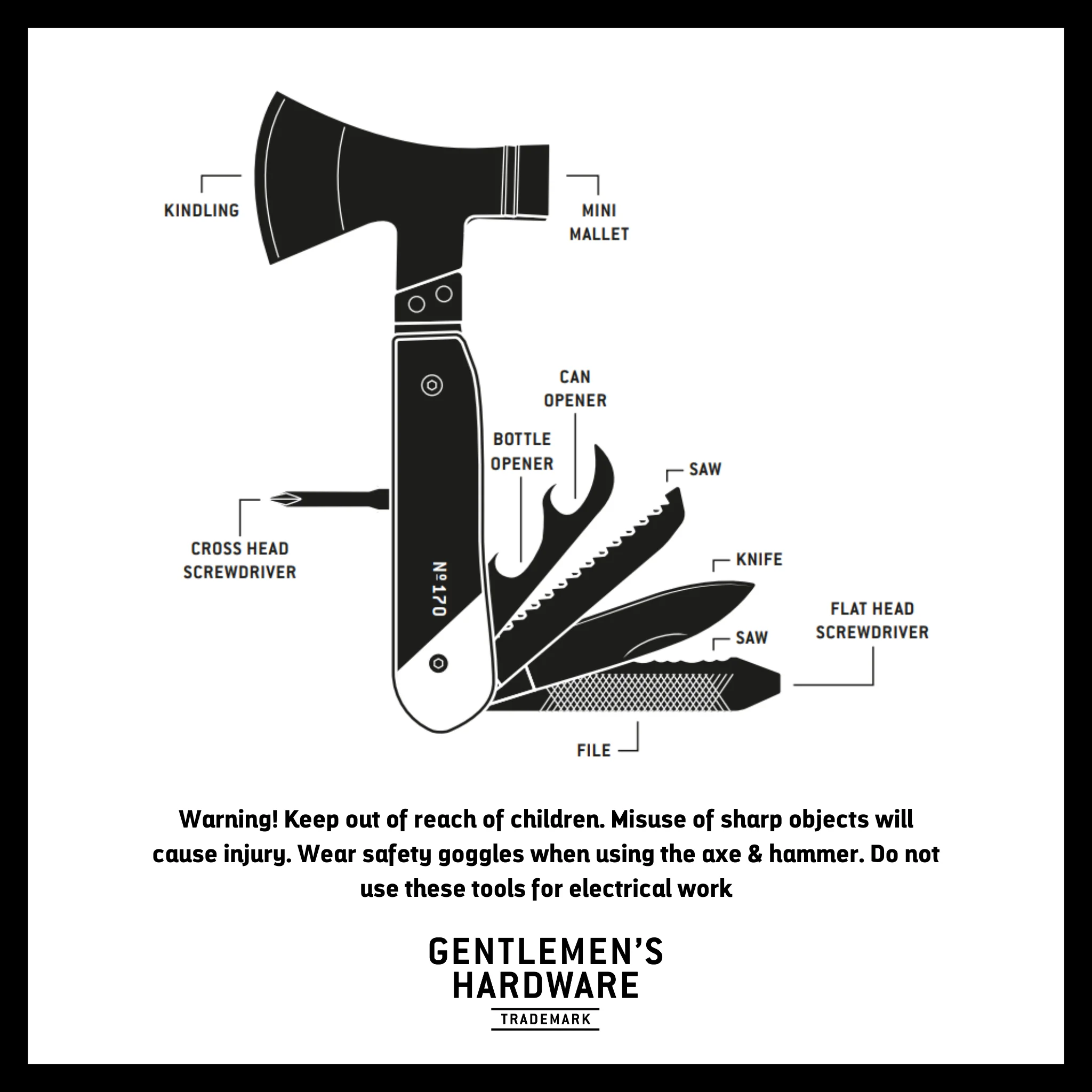 10-in-1 Camping Axe Multitool