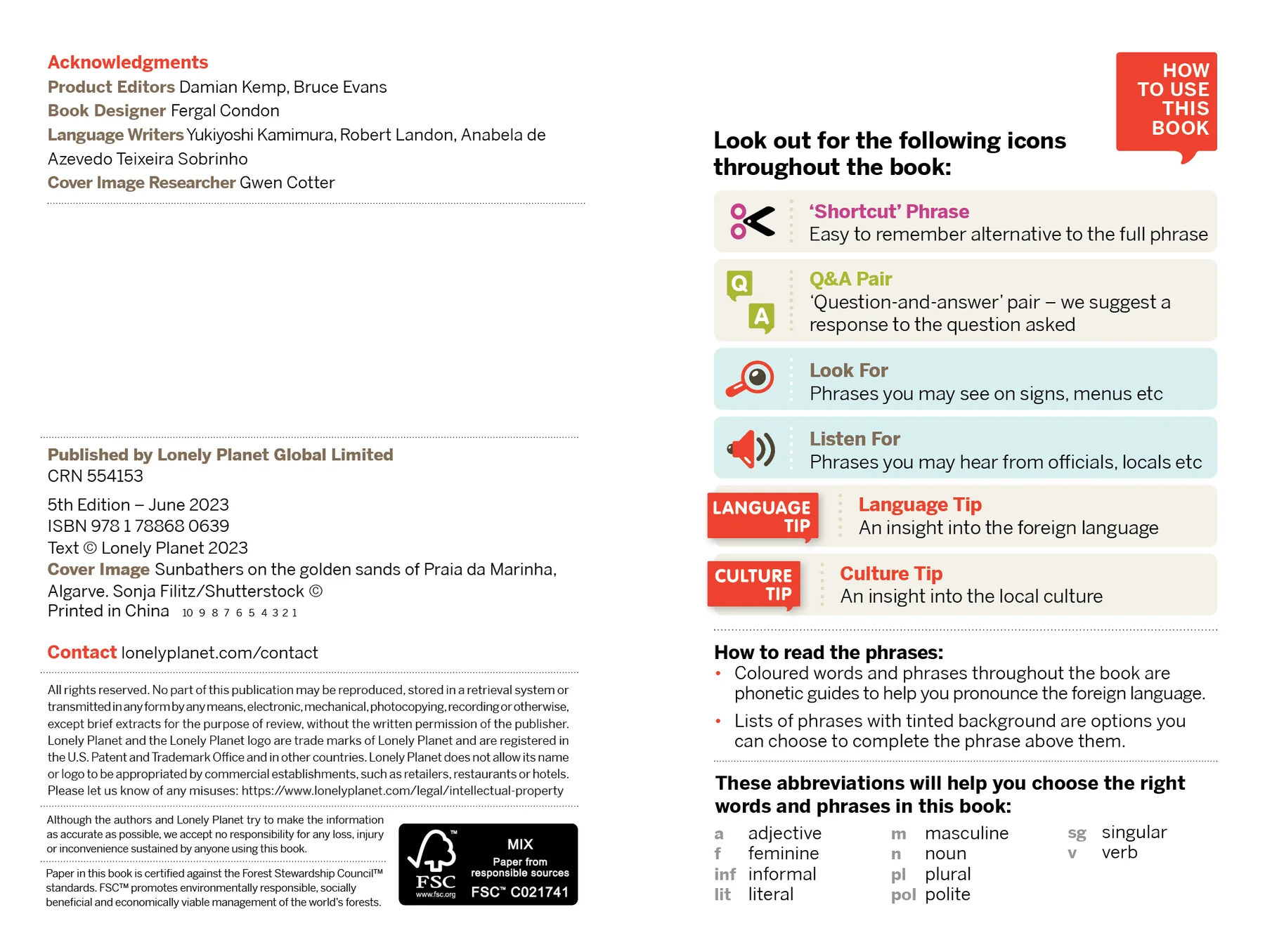 Portugese Phrasebook & Dictionary