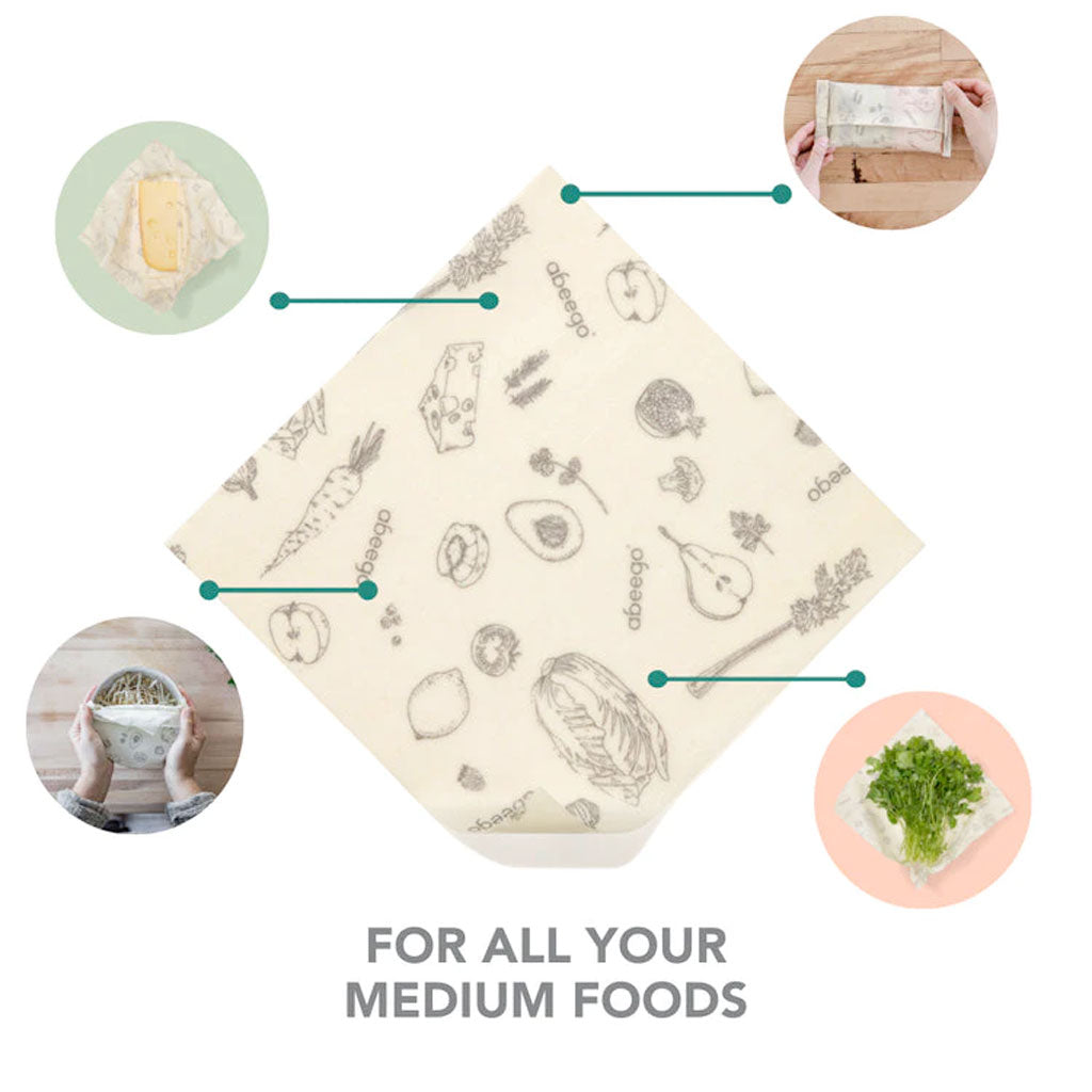 Reusable Beeswax Food Wrap Matpapir (1pk)