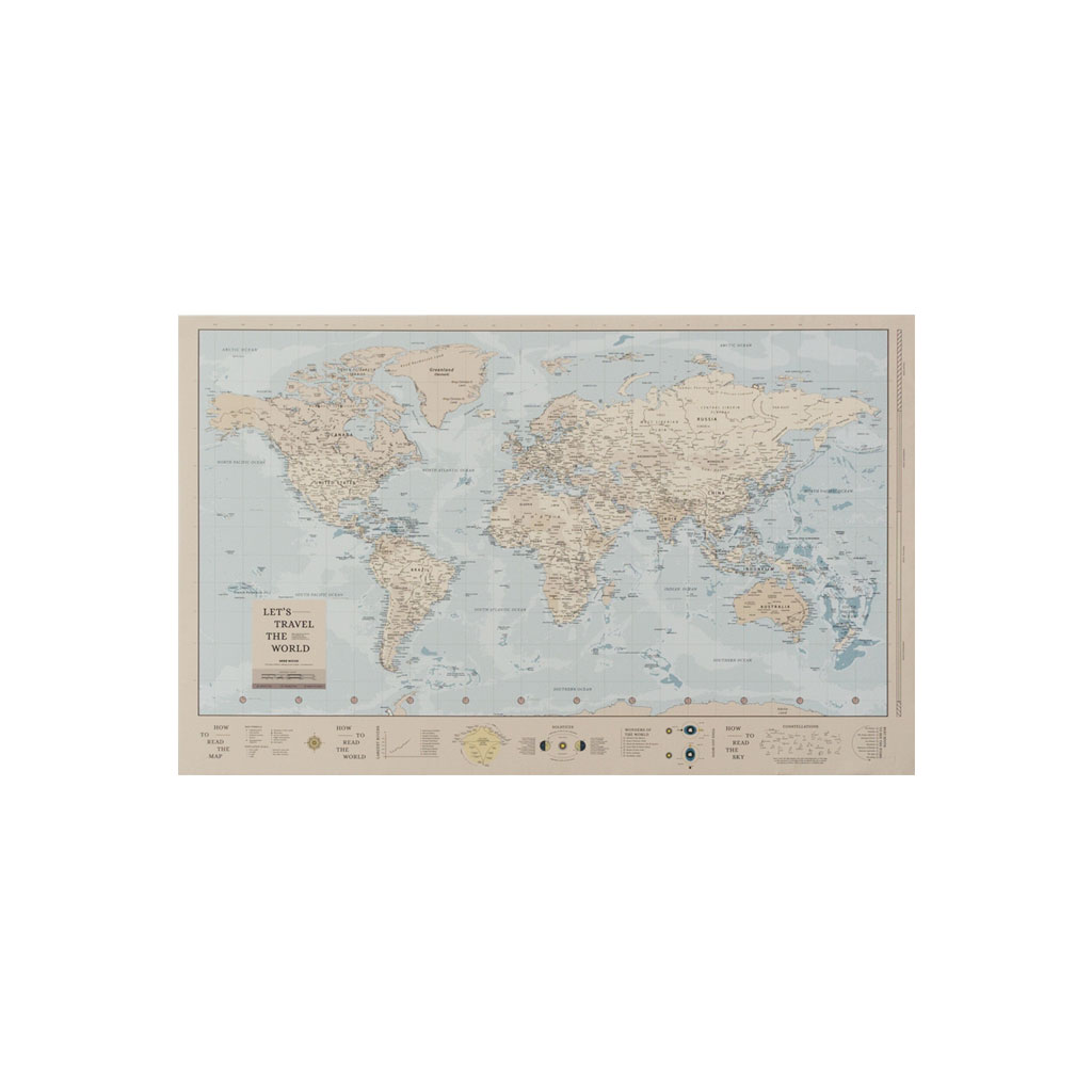 World Map Paper Poster (100 x 70 cm) Celestial