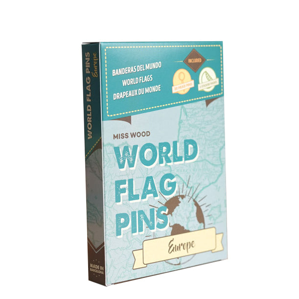 Flag Pins Europe for Woody Maps