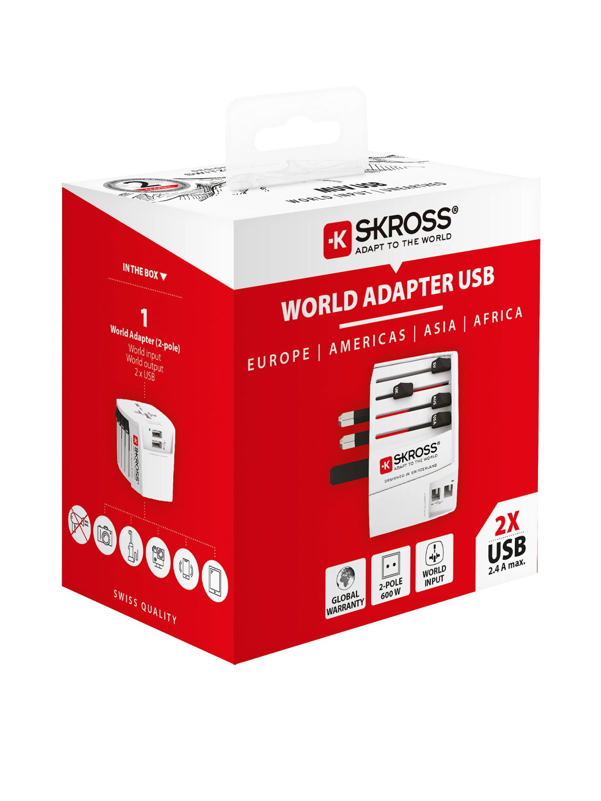 MUV World Adapter m/ 2x USB (ujordet)