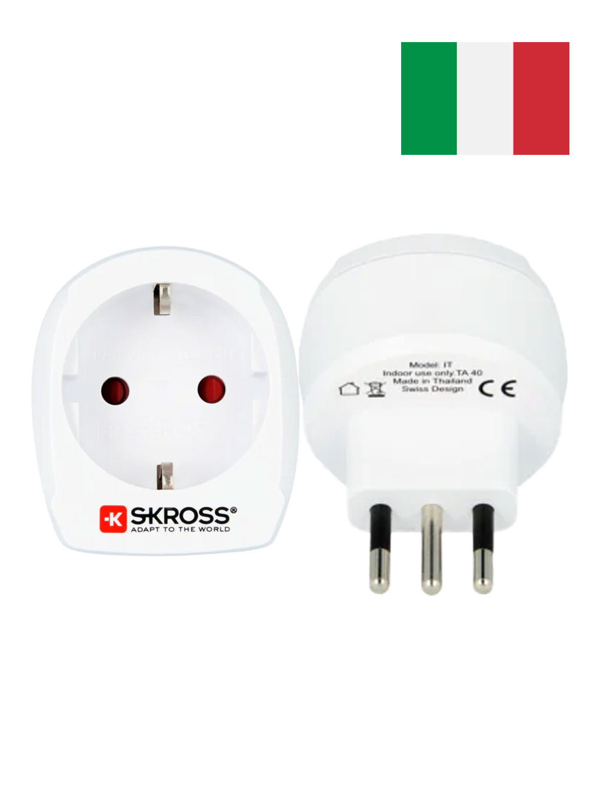 Europe to Italy adapter (Type L)