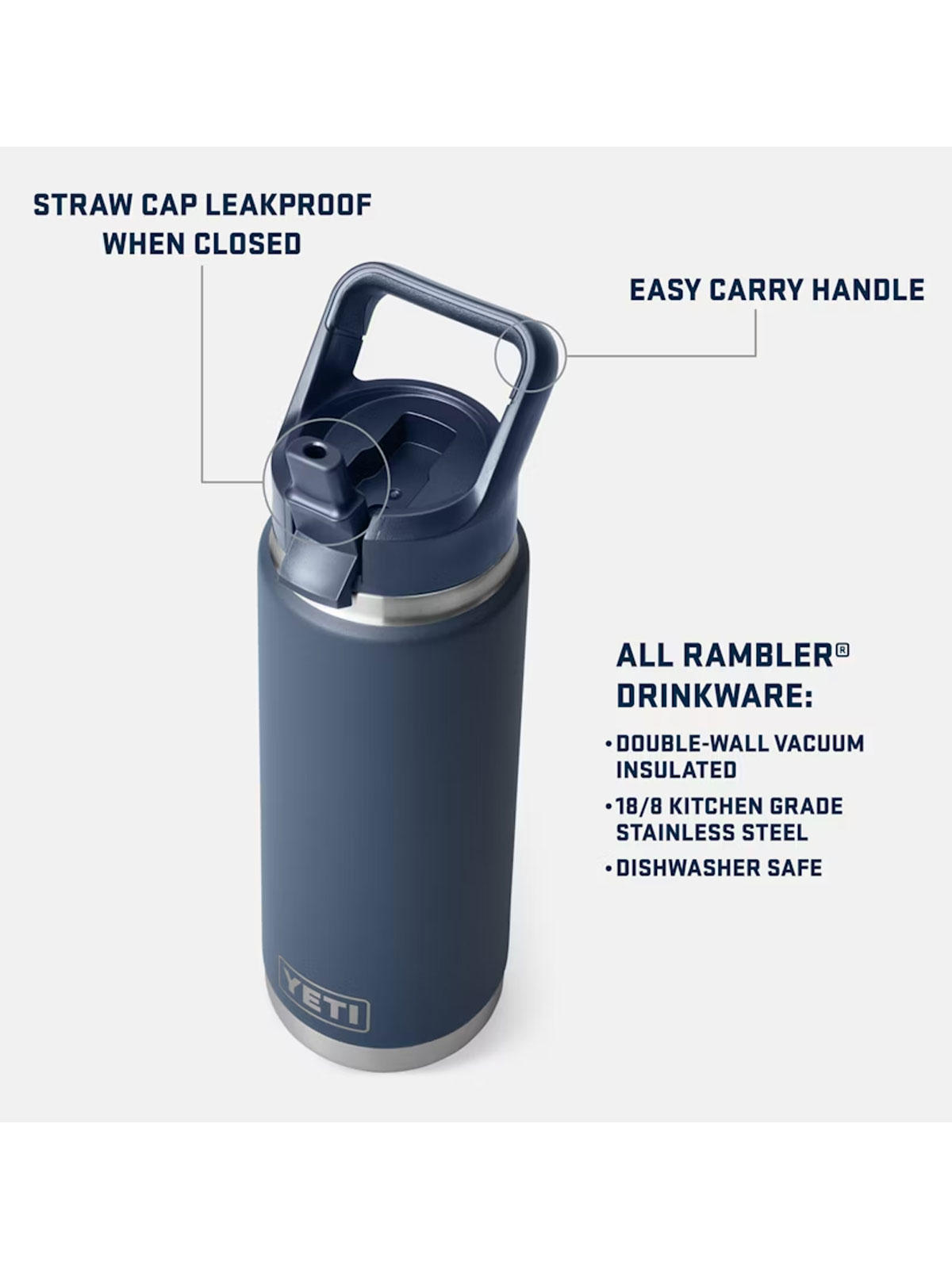Rambler® 26 oz Water Bottle w/Straw Cap