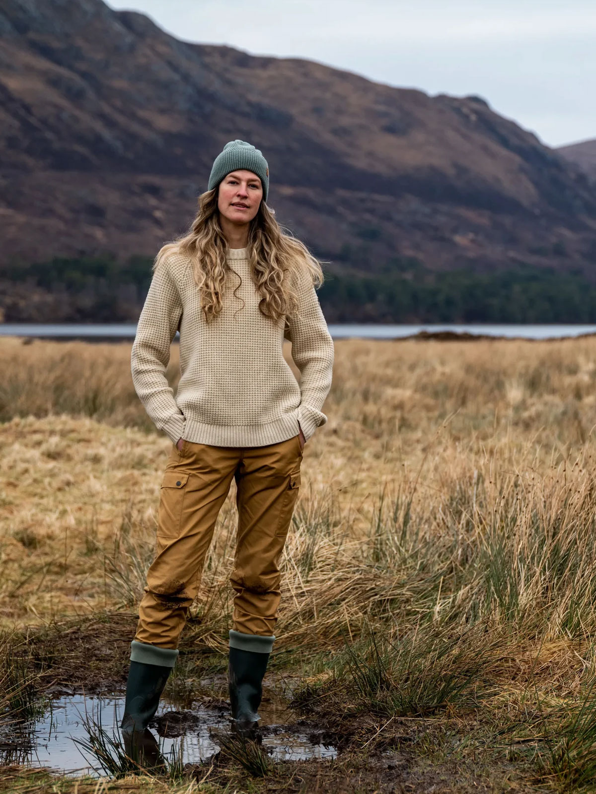 Övik Waffle Knit Ullgenser (Dame)