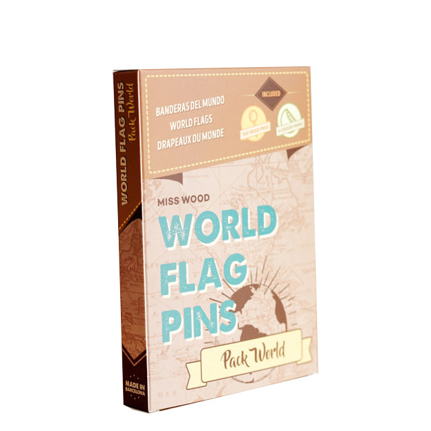 Flag Pins World for Woody Maps