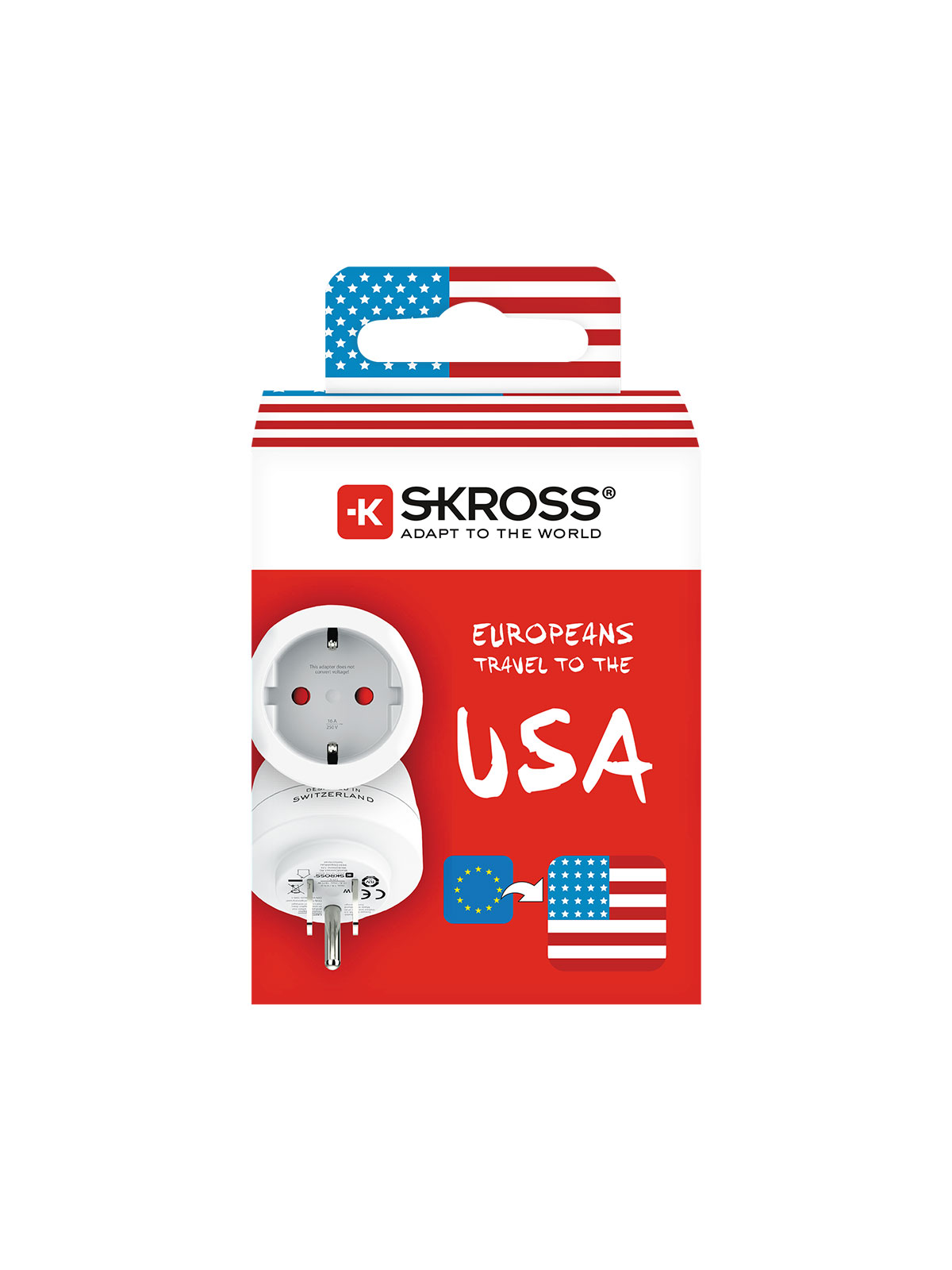 Adapter Europa til USA med 2 x USB