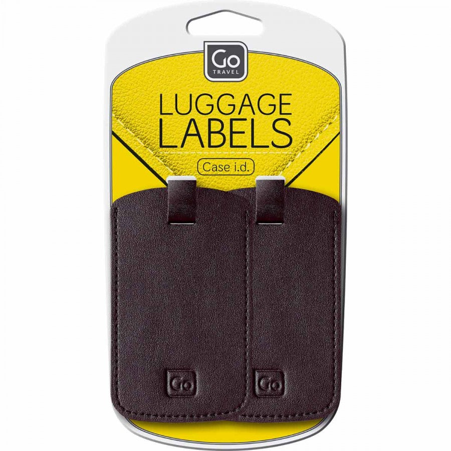 2 Luggage Labels Black