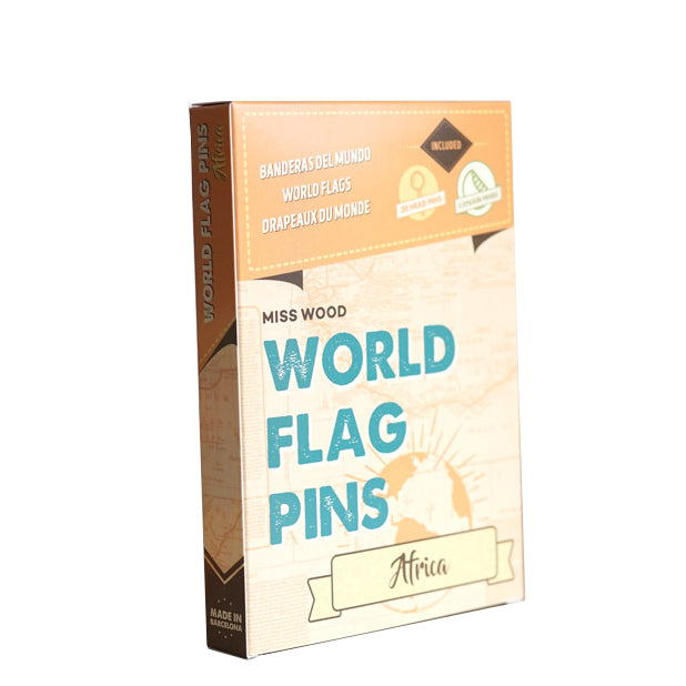 Flag Pins Africa for Woody Maps