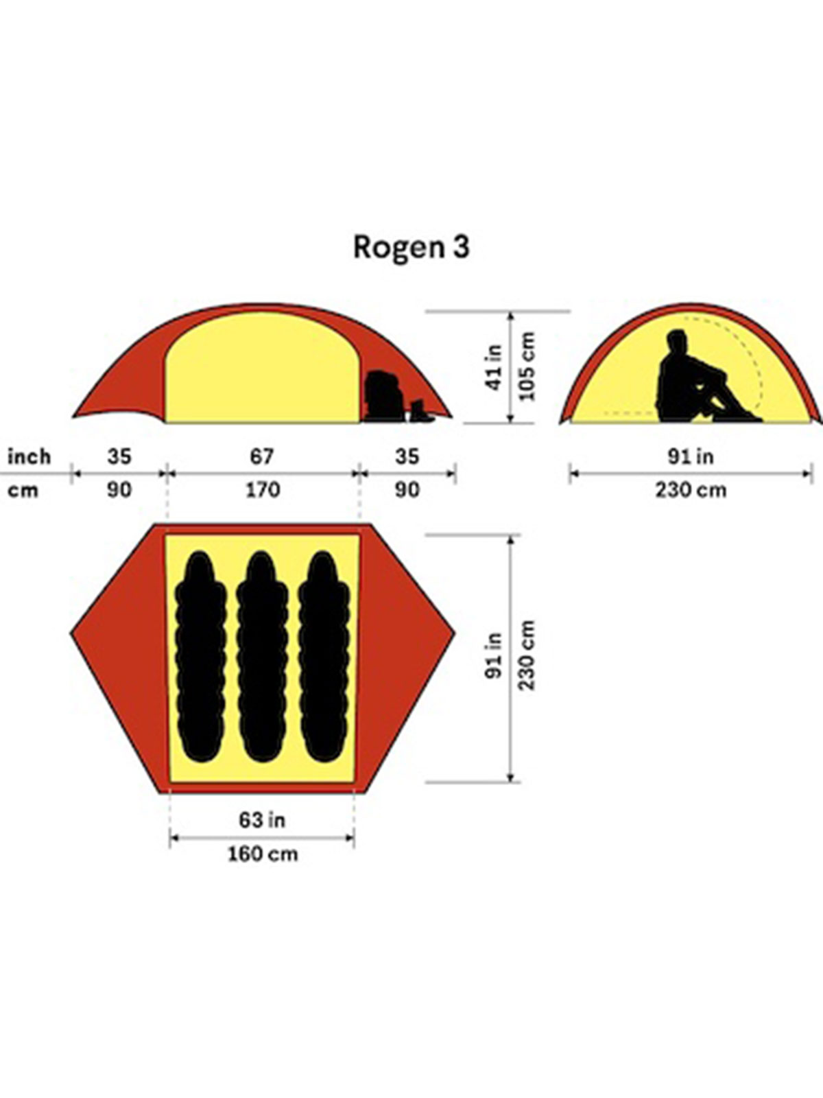 Rogen 3 telt (3 pers)