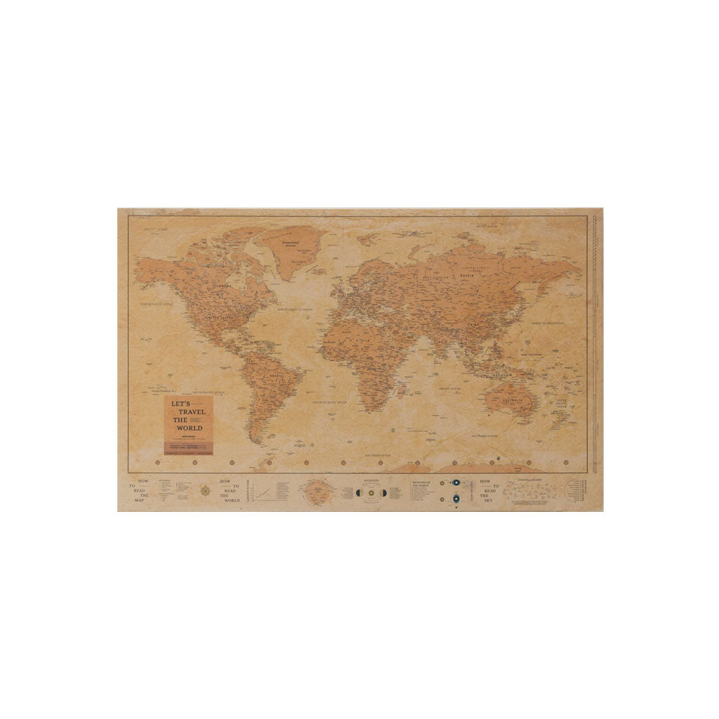 World Map Canvas (75 x 50 cm) - Whisky