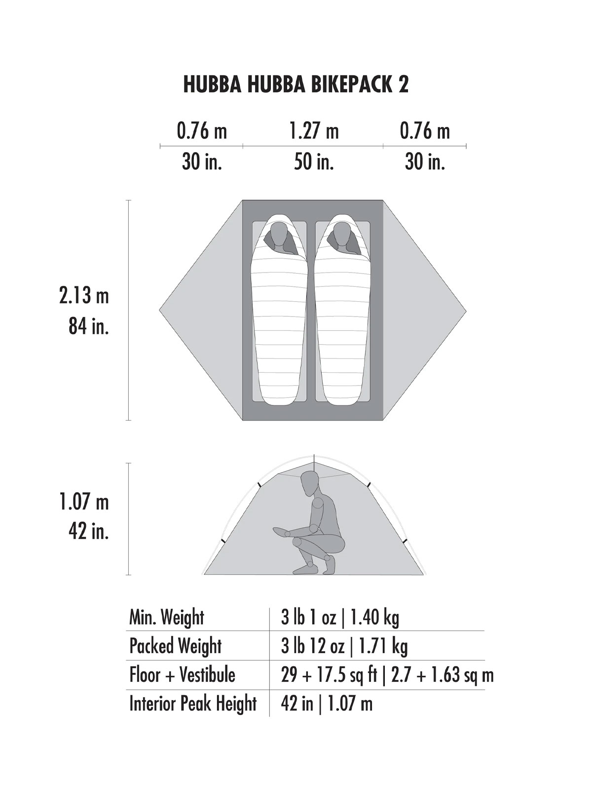 Hubba Hubba Bikepack 2 sykkeltelt