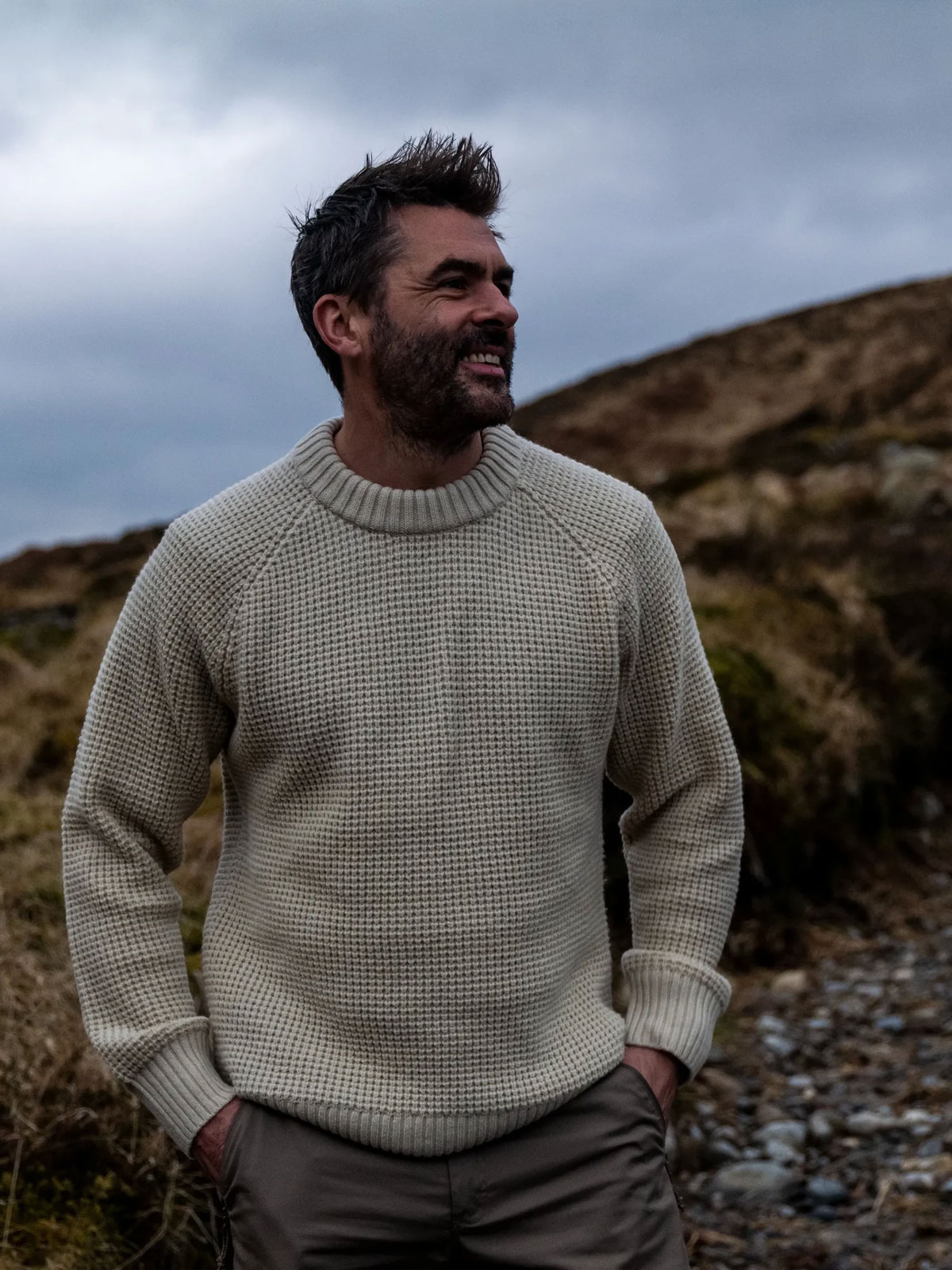 Övik Waffle Knit Ullgenser (Herre)