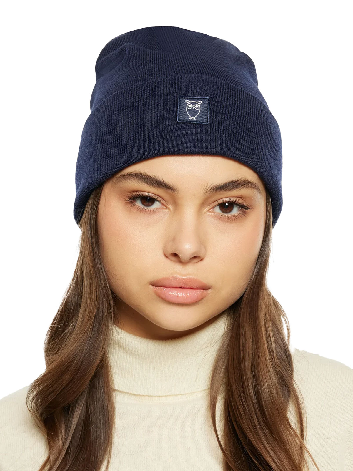 Merino Double Layer Badge Beanie lue