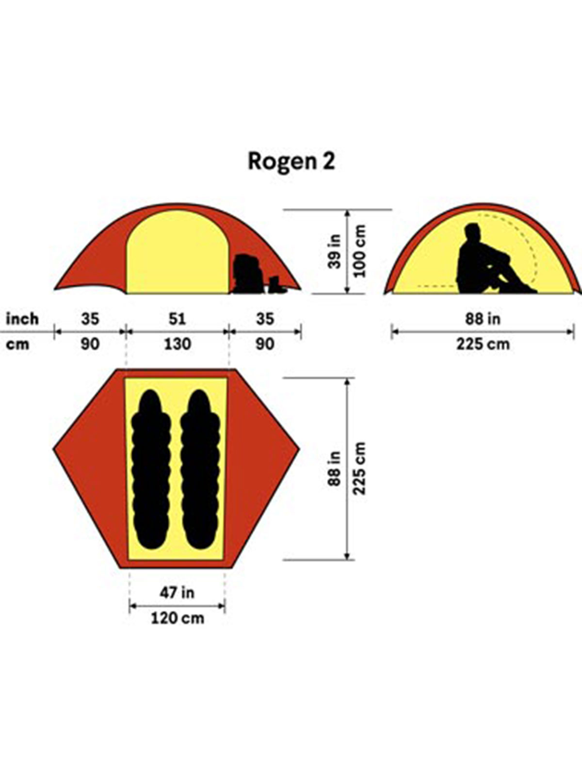 Rogen 2 telt (2 pers)