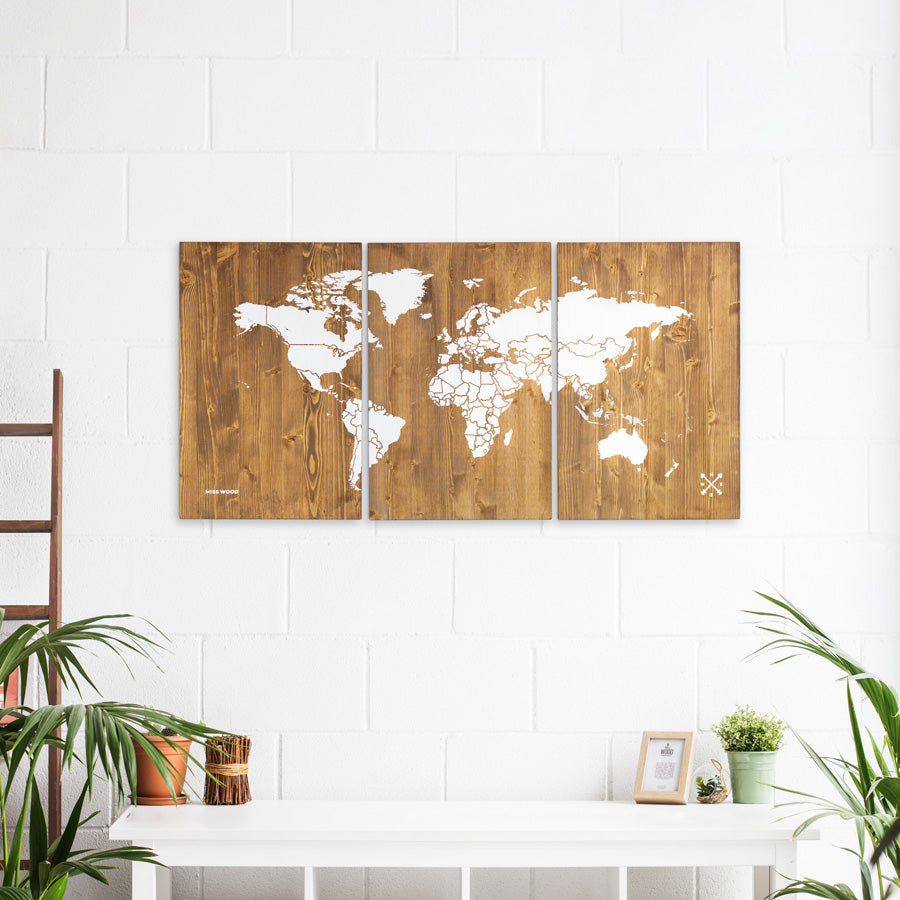 Woody Map Wooden edition (120 x 60 cm)